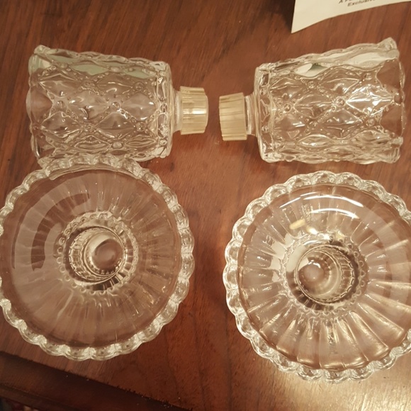 23:01- Vintage PartyLite Crystal Candle Holders Set - Picture 8 of 8